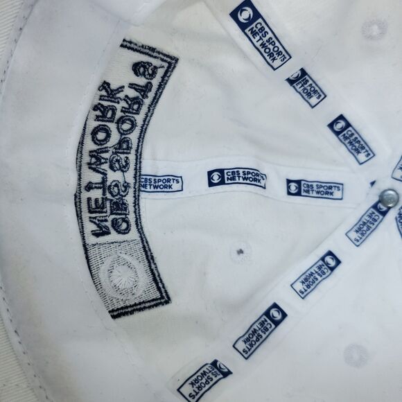 Vintage White CBS Sports Hat Adjustable NFL College Football - Picture 8 of 11